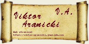 Viktor Aranicki vizit kartica